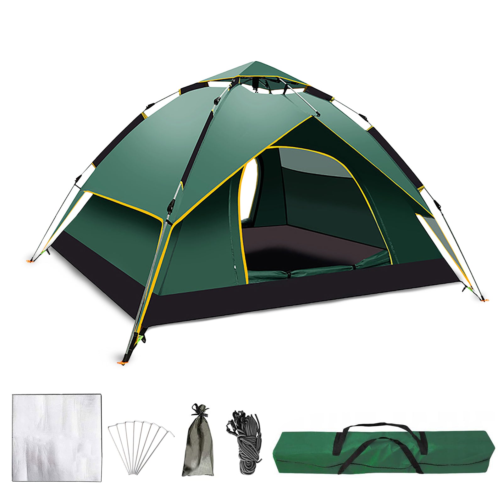 TAN.TOMI Vollautomatische verdickte doppellagige faltbare Zelttasche mit Sonnenschutz, unverzichtbar für Picknicks, Camping und Reisen im Freien